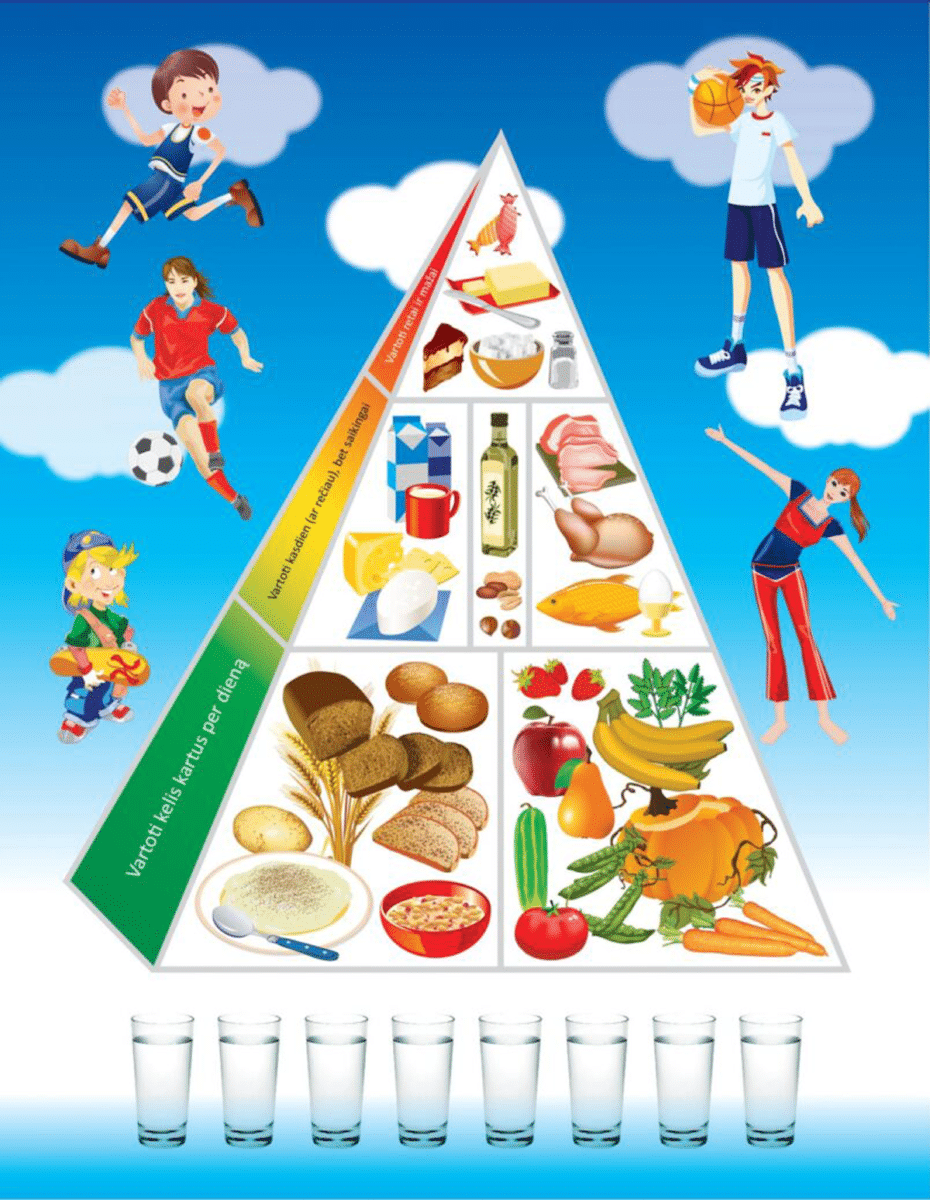 Lietuvos Respublikos sveikatos apsaugos ministerijos sveikos mitybos piramidė